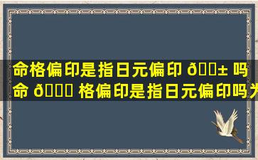 命格偏印是指日元偏印 🐱 吗（命 🍁 格偏印是指日元偏印吗为什么）